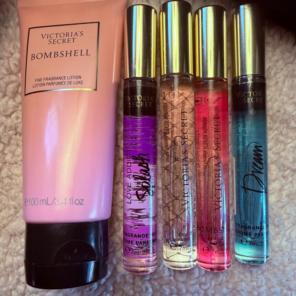 Victoria's Secret Bombshell, Dream, Tease, Love Addict Splash Fragrance & Lotion - Picture 2 of 3